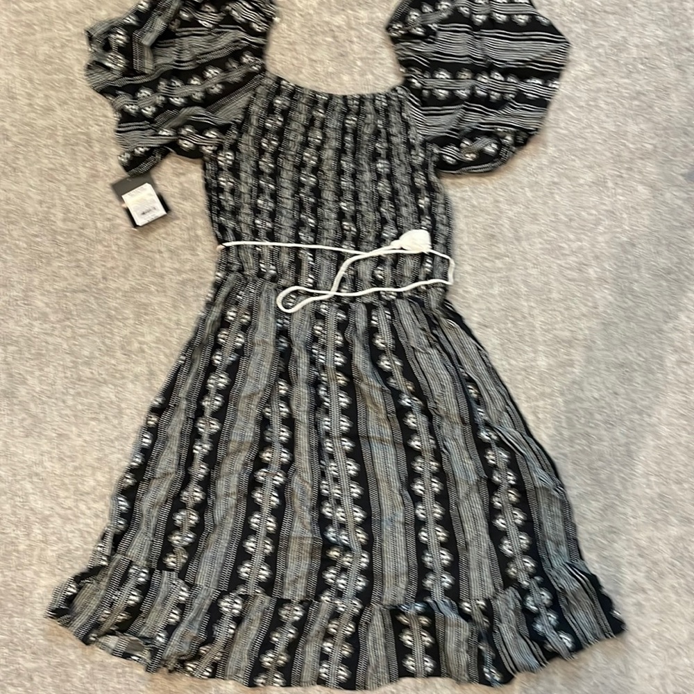 Art Class black & white off the shoulder dress XL 14/16 girls back to school NWT
